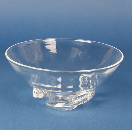 SIGNED STEUBEN CLEAR CRYSTAL BOWLSigned