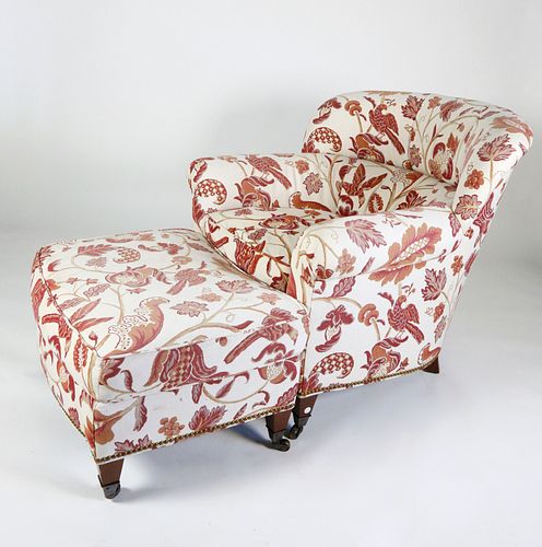 BRUNSCHWIG AND FILS RED AND CREME