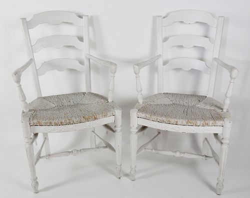 PAIR OF CONTEMPORARY WHITEWASHED