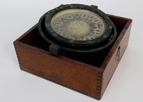 RITCHIE, BOSTON BOX COMPASS, 19TH