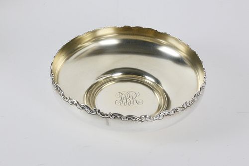 STERLING SILVER BOWL WITH GADROONED
