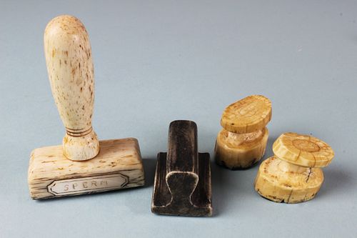 FOUR WHALE IVORY AND WHALEBONE 37f0ea