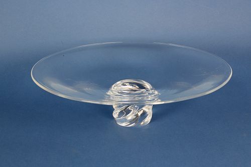 SIGNED STEUBEN CLEAR CRYSTAL LARGE 37f11b