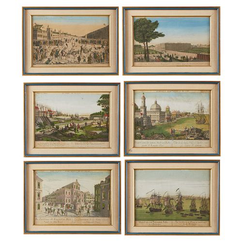 6 FRAMED 18TH CENTURY PRINTSGroup 37f1a5