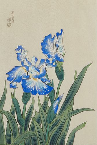 EIICHI KOTOZUKA BLUE IRIS WOODBLOCK