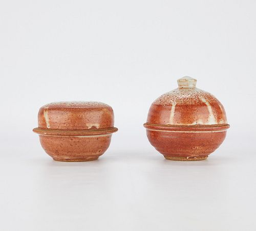 2 WARREN MACKENZIE COVERED POTTERY