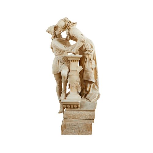 ALABASTER ROMEO & JULIET SCULPTUREAlabaster