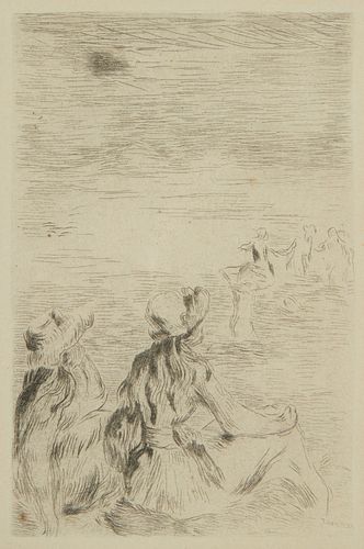 RENOIR ETCHING "SUR LA PLAGE A