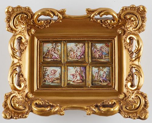 FRENCH ENAMEL MINIATURES ON COPPERGroup 37f342