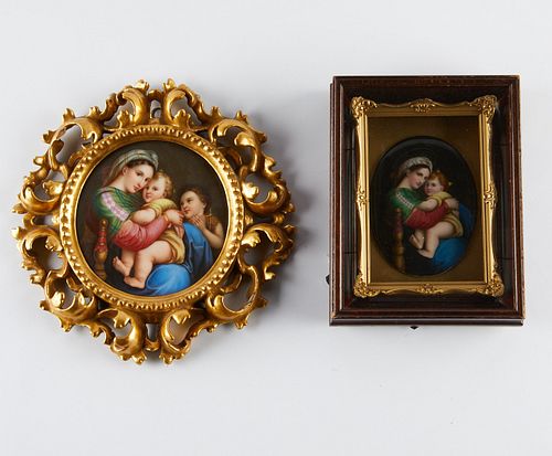 2 KPM STYLE PORCELAIN PLAQUES AFTER 37f34d