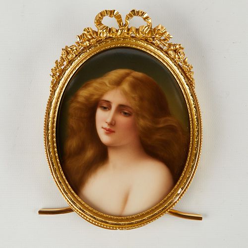 KPM PORCELAIN PORTRAIT PLAQUE "SOLITUDE"KPM