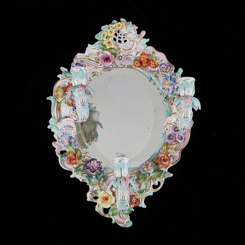 GERMAN PORCELAIN MIRROR SCONCEDresden 37f368