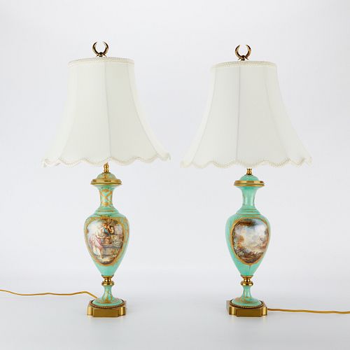 PAIR OF SEVRES STYLE OLD PARIS 37f391