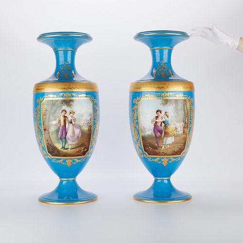 PR SEVRES STYLE URNS EARLY 20TH