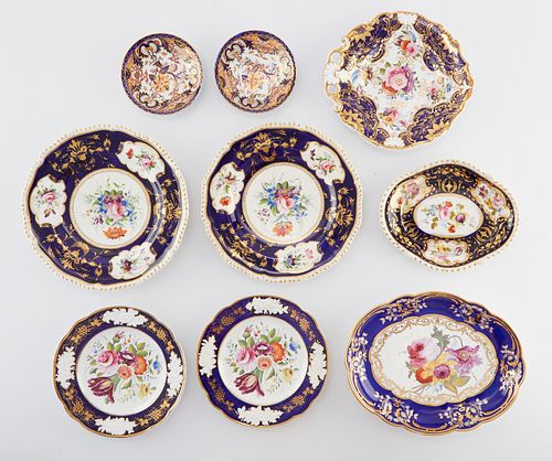 9 ROYAL CROWN DERBY PORCELAIN DISHESRoyal