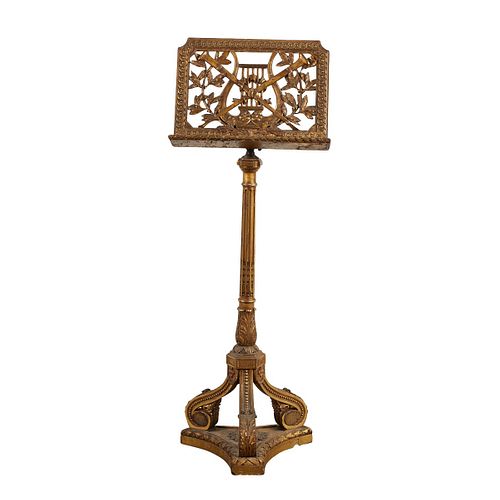 FINE FRENCH GILT MUSIC STAND WITH 37f3c6