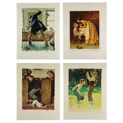 GRP: 4 NORMAN ROCKWELL LITHOGRAPHS TOM