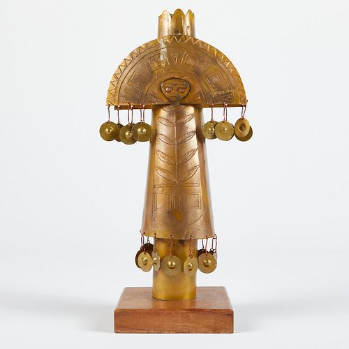 OSWALDO GUAYASAMIN BRASS CANDLESTICK 37f4d6