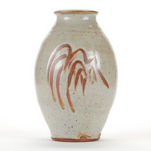 WARREN MACKENZIE TALL VASE - MARKEDWarren