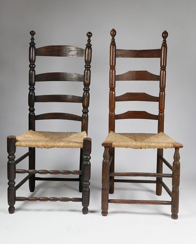 TWO NANTUCKET RUSH SEAT SIDE CHAIRS  37f4f3