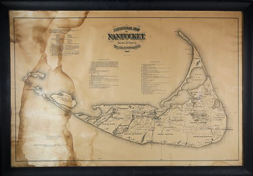 HISTORICAL MAP OF NANTUCKET SURVEYED 37f522