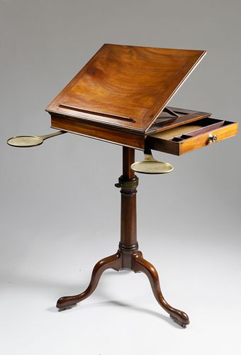 GEORGIAN MAHOGANY AND BRASS DRAUGHTSMAN