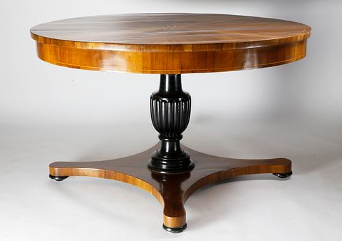 REGENCY YEW WOOD AND EBONIZED DINING 37f542