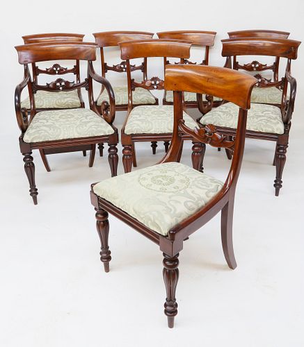 SET OF EIGHT ENGLISH MAHOGANY DINING