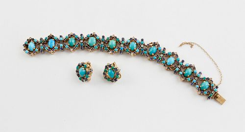 14K YELLOW GOLD AND PERSIAN TURQUOISE  37f59f