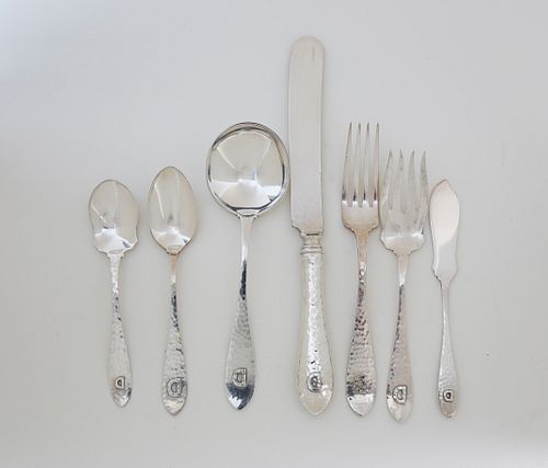 HAND HAMMERED STERLING SILVER FLATWARE