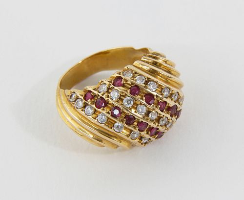 14K YELLOW GOLD RUBY AND DIAMOND 37f5dd