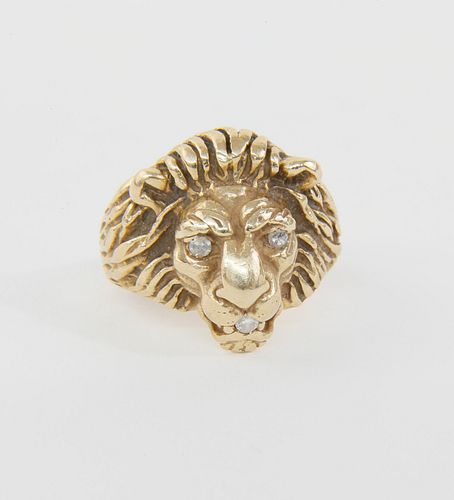 14K YELLOW GOLD AND DIAMOND LION S 37f5ee