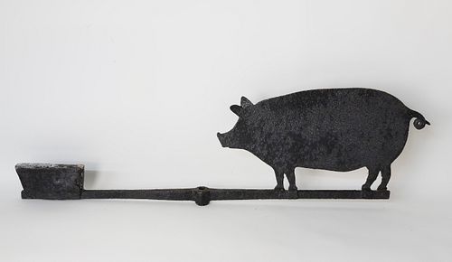 AMERICAN CAST IRON PIG WEATHERVANE,