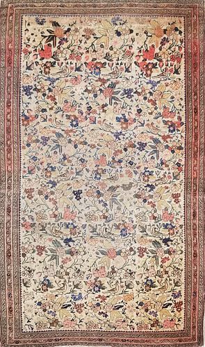 ANTIQUE PERSIAN HAND KNOTTED FLORAL 37f61f