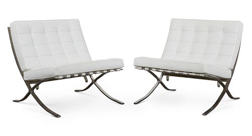 PR: 2 MIES VAN DER ROHE STYLE CHAIRS