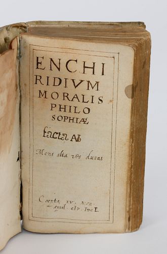 BOOK: "ENCHIRIDIUM MORALIS PHILOSOPHIAE",