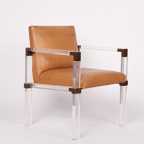 CHARLES HOLLIS JONES LUCITE ARMCHAIRCharles