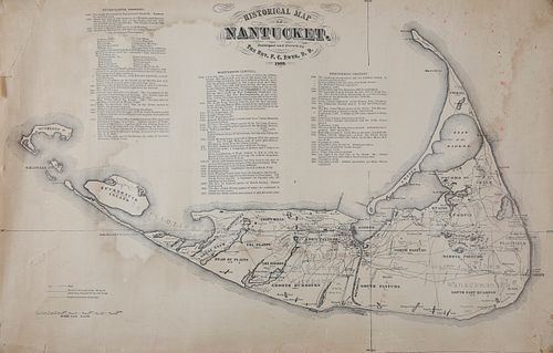ORIGINAL HISTORICAL MAP OF NANTUCKET 37f679