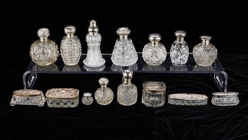 GRP: 15 CUT CRYSTAL & SILVER PERFUME