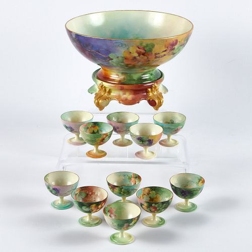 T&V LIMOGES PORCELAIN PUNCH SETTressemann