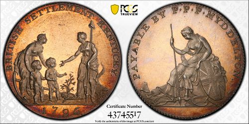 1796 MYDDELTON SILVER TOKEN PCGS