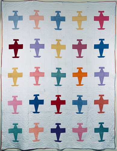 HARD TO FIND AIRPLANE APPLIQUE QUILT,