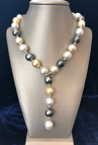 15MM 12 5MM SOUTH SEA PEARL LARIAT 37f75e