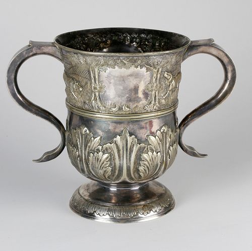 SILVER PLATED HUNTING TROPHY CUP,