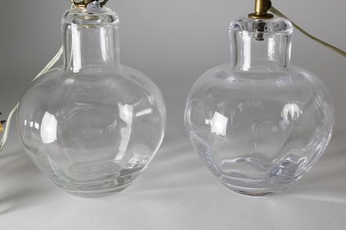 PAIR OF SIMON PEARCE BULBOUS LAMPSPair