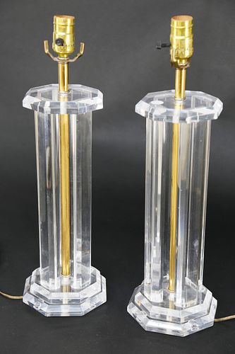 PAIR OF MID-CENTURY LUCITE AND