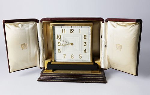 CARTIER FRENCH BRONZE TABLE CLOCKCartier 37f7e5