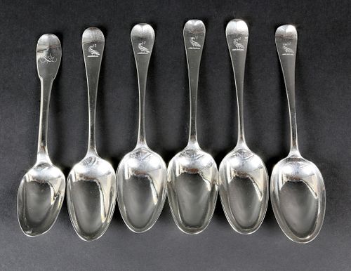 SET OF SIX ENGLISH STERLING SILVER 37f81b