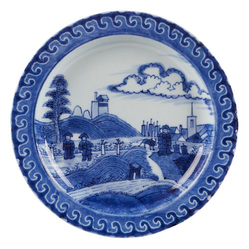 17TH C. BLUE & WHITE "DESHIMA ISLAND"