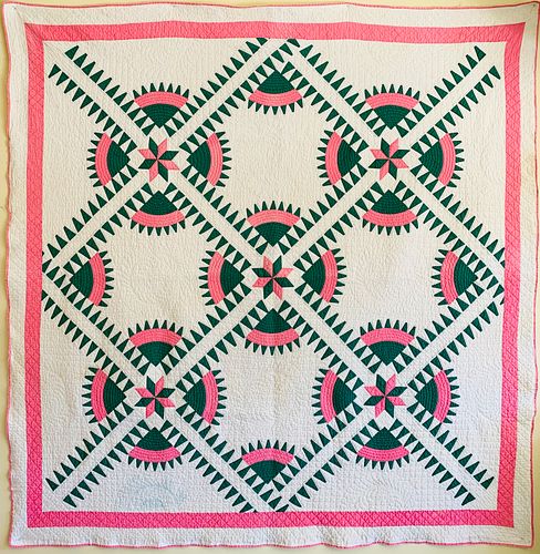 PINK AND GREEN GEOMETRIC PATCHWORK